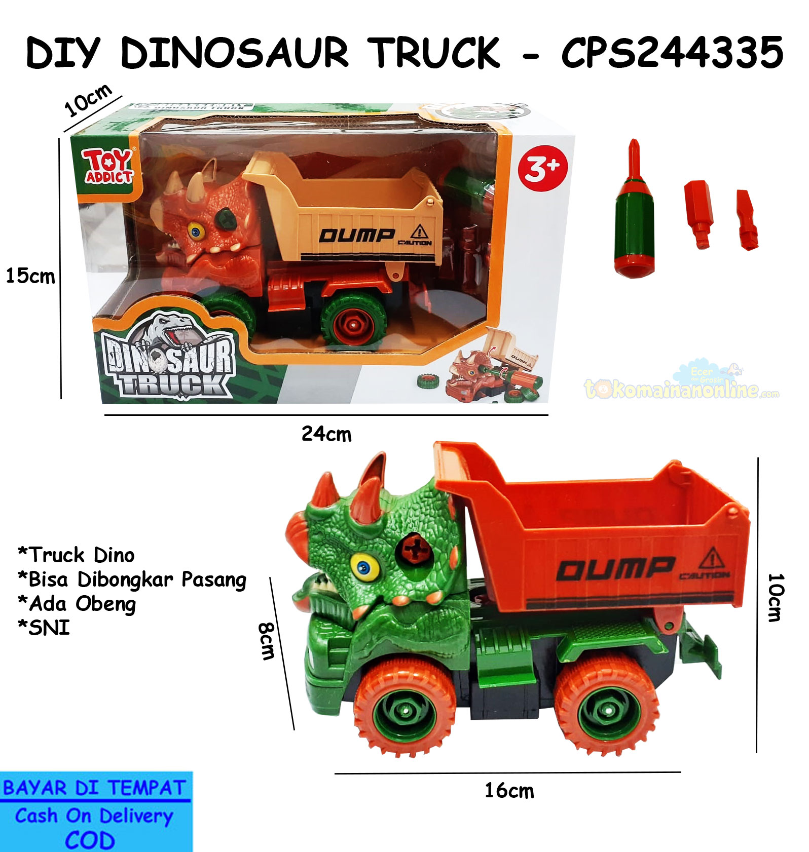toko mainan online DIY DINOSAUR TRUCK - CPS244335