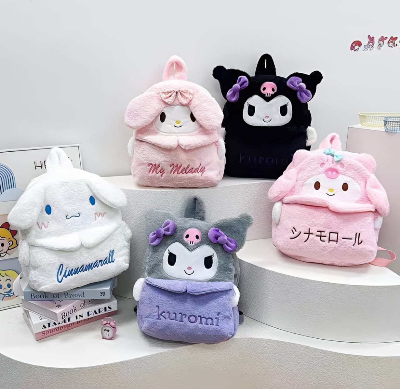 toko mainan online Tas Ransel Boneka Berkerah Bulu