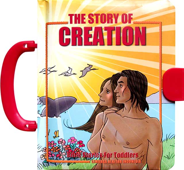 toko mainan online Story of creation book with handle  