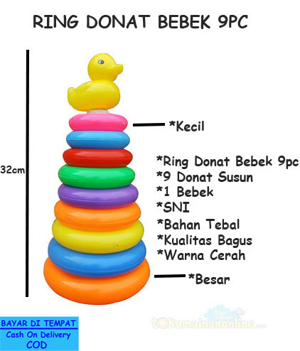 toko mainan online Ring Donat Bebek 9pc 1609-9