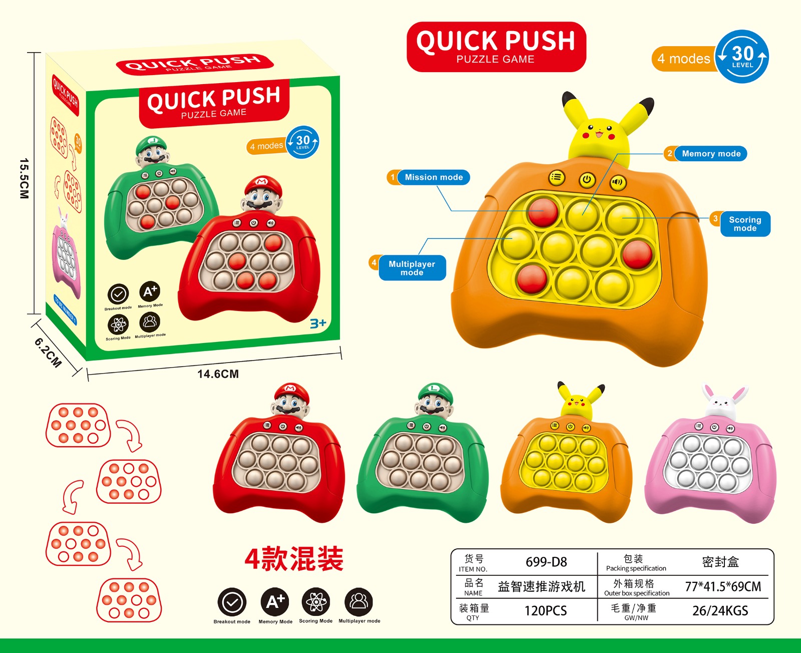 toko mainan online QUICK PUSH POP IT 1617