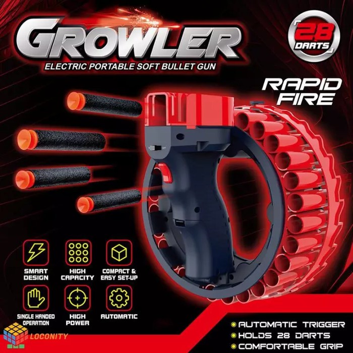 toko mainan online GROWLER SOFT BULLET GUN - H01