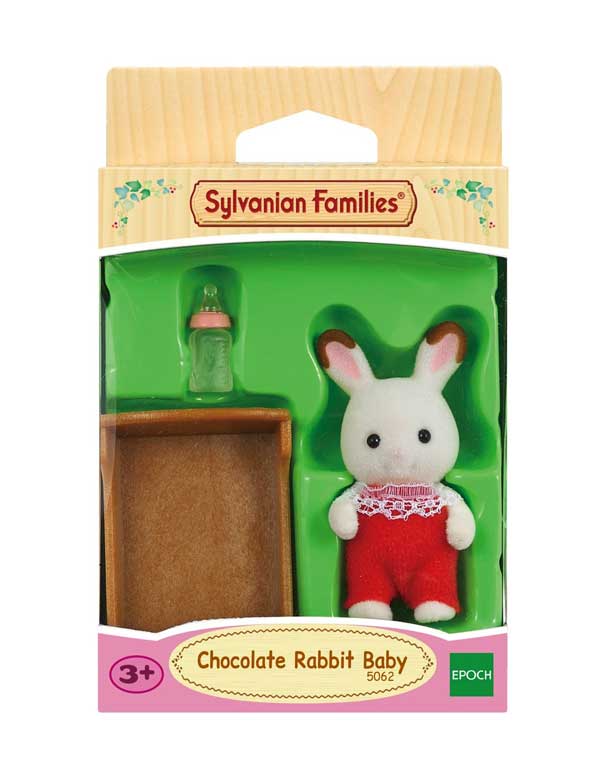sylvanian families chocolate rabbit baby set